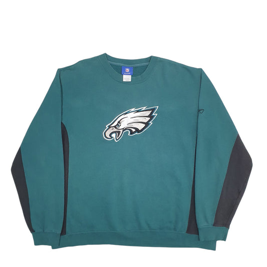 Mens Green Reebok Philadelphia Eagles NFL Football Crewneck Jumper
