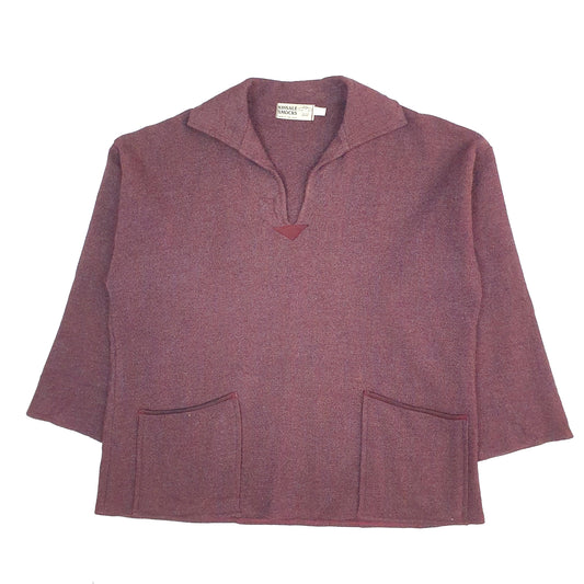 Mens Burgundy Kinsale Smocks Vintage 1980s Fishing Boat Coat