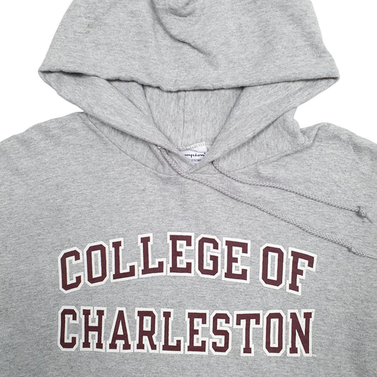 Mens Grey Champion USA College Hoodie Jumper