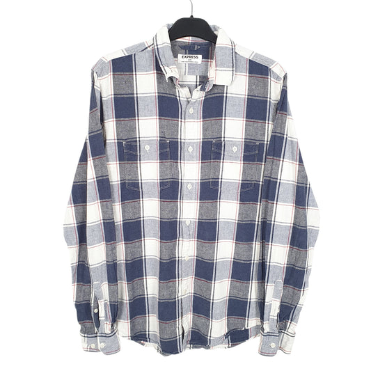 Mens White Express Blend Long Sleeve Shirt