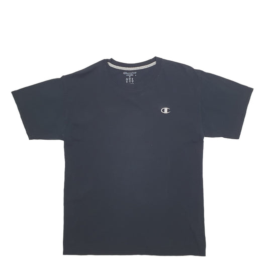 Mens Black Champion Short Sleeve T Shirt