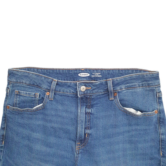 Womens Blue Old Navy High Rise Straight Casual JeansW36 L27