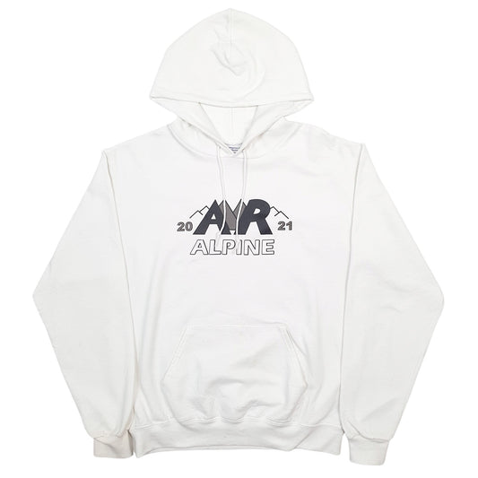 Mens White Champion Alpine Spellout Donnay 2021 Hoodie Jumper