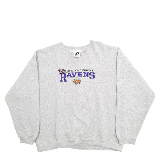 Womens Grey Dynasty AFC Ravens Football Crewneck Jumper
