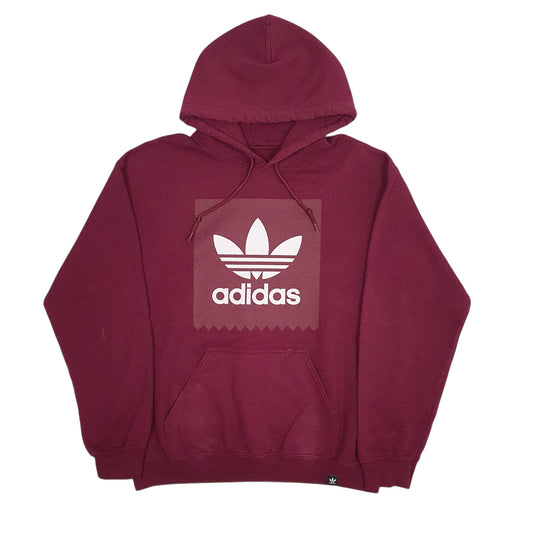 Mens Burgundy Adidas Hoodie Jumper
