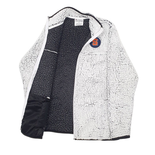 Mens White Champion Full Zip Jumper