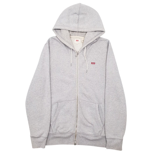 Mens Grey Levis Full Zip Jumper
