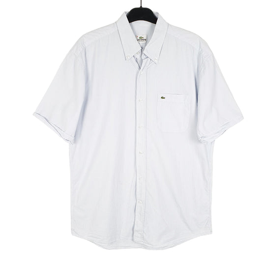 Mens Blue Lacoste Short Sleeve Shirt