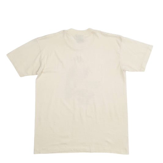 Mens Yellow Oneita Single Stitch Vintage 90s Wisconsin Peregrine Short Sleeve T Shirt