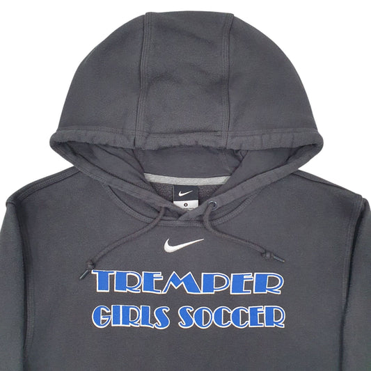 Womens Grey Nike Tremper Girls Soccer Hoodie Jumper