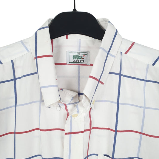 Mens White Lacoste Short Sleeve Shirt
