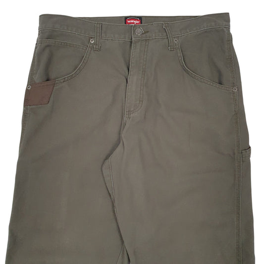 Mens Green Wrangler Workwear Carpenter Trousers