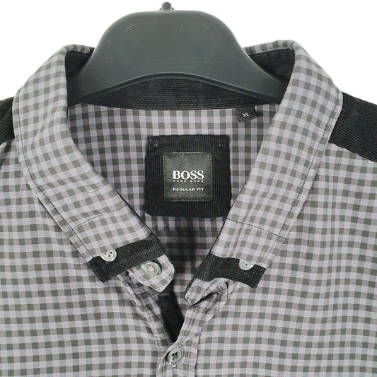 Mens Grey Hugo Boss Long Sleeve Shirt