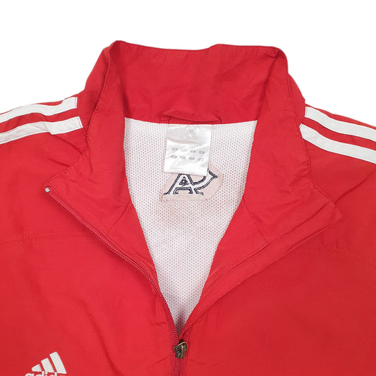 Mens Red Adidas California Angels Baseball MLB Smock Pop Over Coat