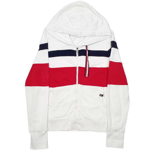 Womens White Tommy Hilfiger Full Zip Jumper