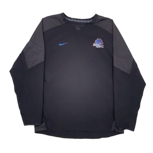 Mens Black Nike Boise State Active Wear Crewneck Jumper
