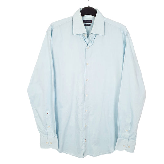 Mens Blue Tommy Hilfiger Fitted Long Sleeve Shirt