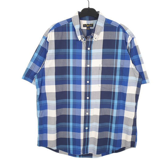 Mens Blue Club Room Short Sleeve Shirt