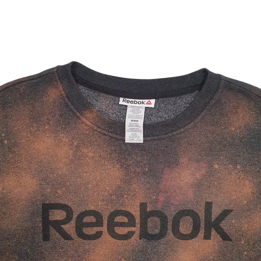 Mens Brown Reebok Spellout Crewneck Jumper