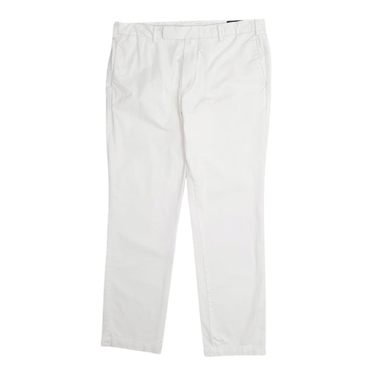 Mens White Polo Ralph Lauren Stretch Custom Fit Chino Trousers