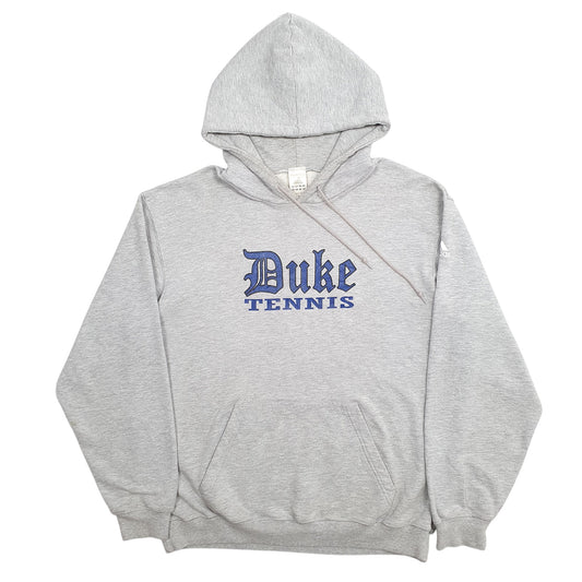 Mens Grey Adidas Duke Tennis Spellout Hoodie Jumper