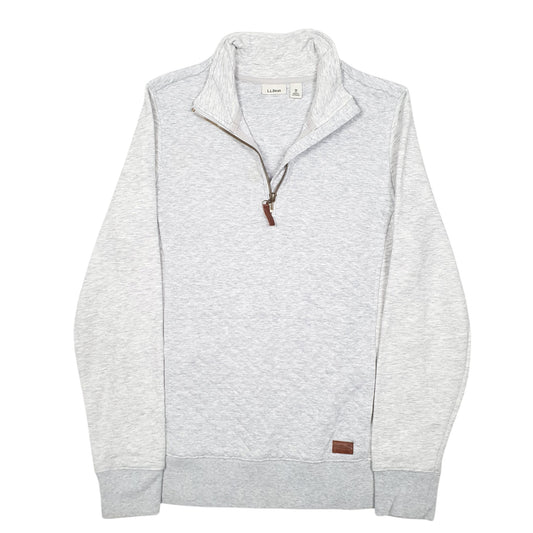Womens Grey L.L.Bean Quarter Zip Jumper