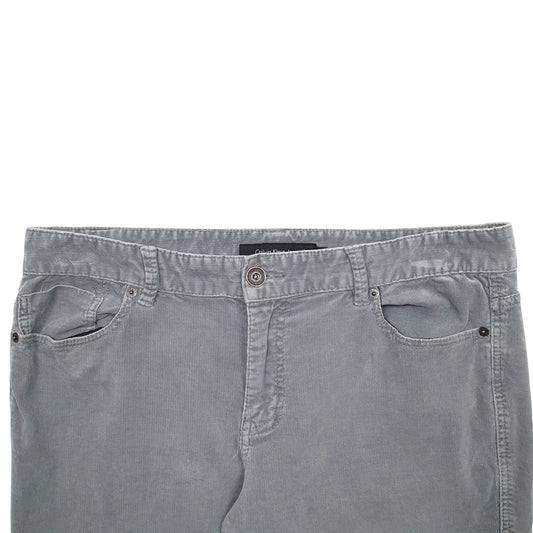 Womens Grey Calvin Klein Corduroy Trousers