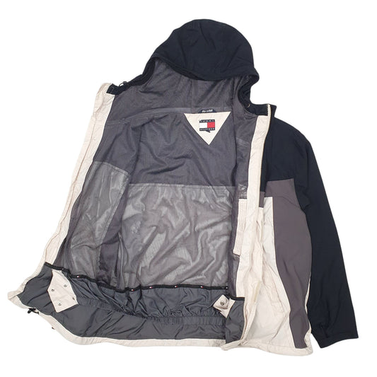 Mens Black Tommy Hilfiger Vintage 00s V Neck Coat