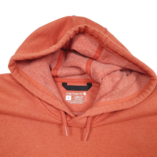 Mens Orange Carhartt Workwear Hoodie Jumper