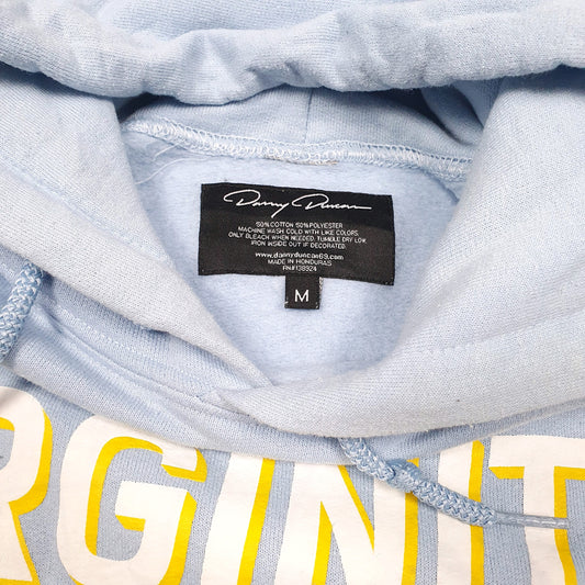 Mens Blue Danny Duncan Virginity Rocks Spellout Hoodie Jumper