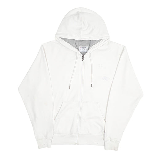 Mens White Champion Full Zip Jumper