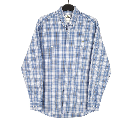 Mens Blue Lacoste Long Sleeve Shirt
