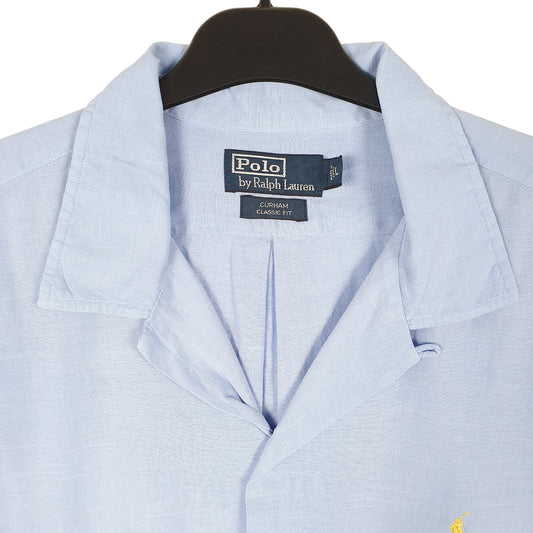 Mens Blue Polo Ralph Lauren Curham Blend Short Sleeve Shirt