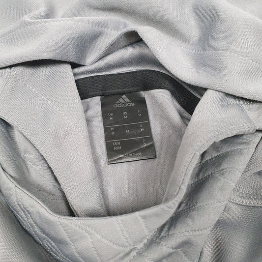 Mens Grey Adidas Sleeveless Workout Gym Active Hoodie Jumper