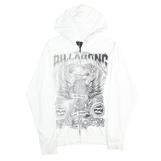 Mens White Billabong Full Zip Jumper