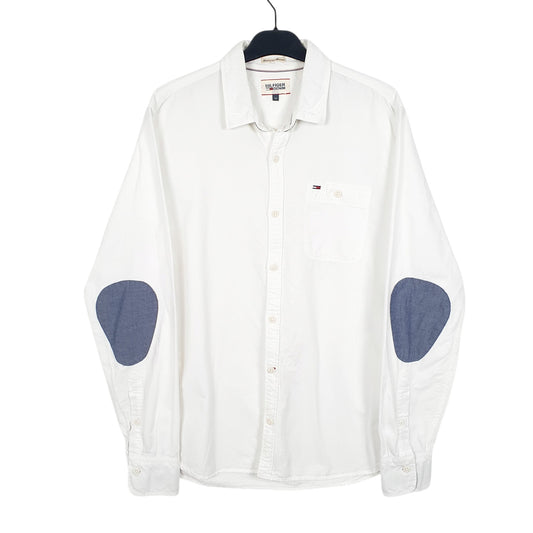 Mens White Tommy Hilfiger Denim Long Sleeve Shirt