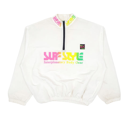 Mens White Surf Style Interplanetary Body Gear Coat