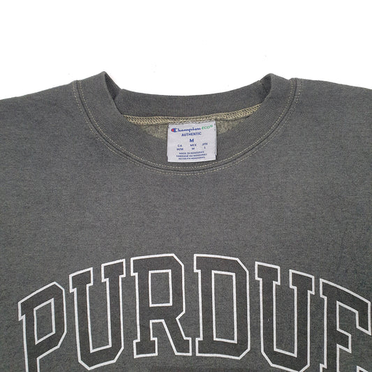 Mens Grey Champion USA College Purdue Crewneck Jumper