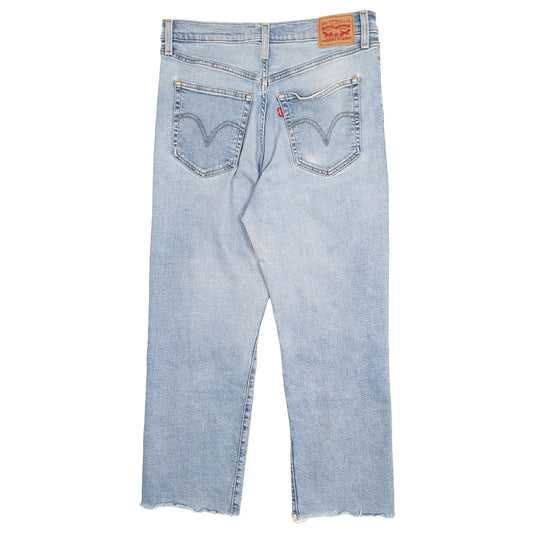Womens Blue Levis High Rise Ribcage JeansW32 L27