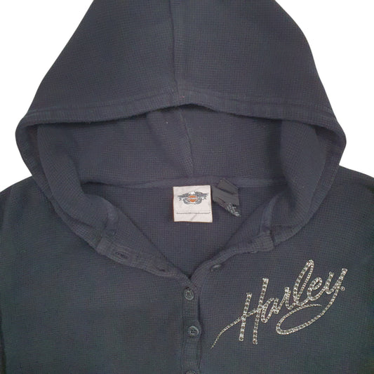 Womens Black Harley Davidson Hoodie Jumper