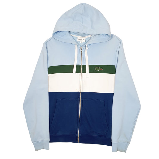 Mens Blue Lacoste Hoodie Full Zip Jumper