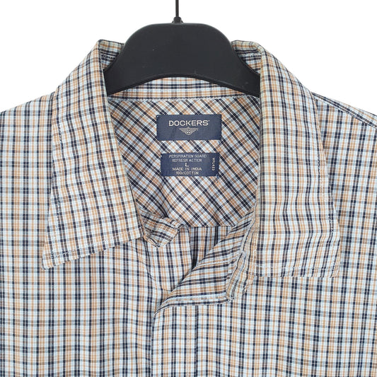 Mens Blue Dockers Long Sleeve Shirt