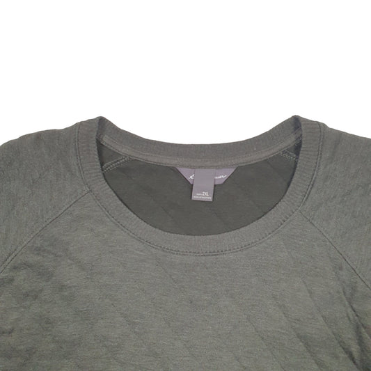 Mens Khaki Eddie Bauer Quilted Pocket Crewneck Jumper