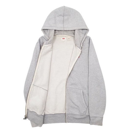 Mens Grey Levis Full Zip Jumper