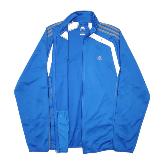 Mens Blue Adidas Track Top Climalite Full Zip Jumper