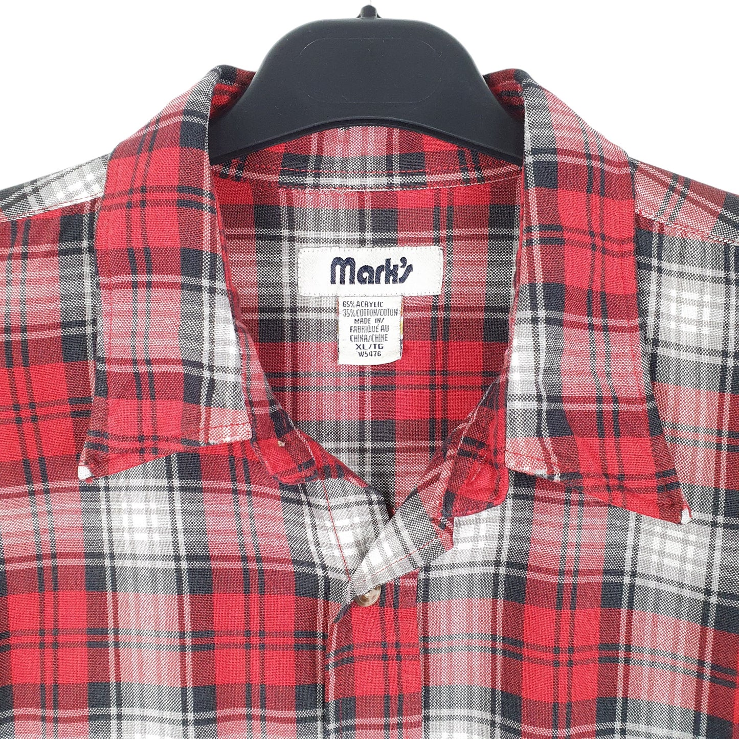 Mens Red Mark's Long Sleeve Shirt