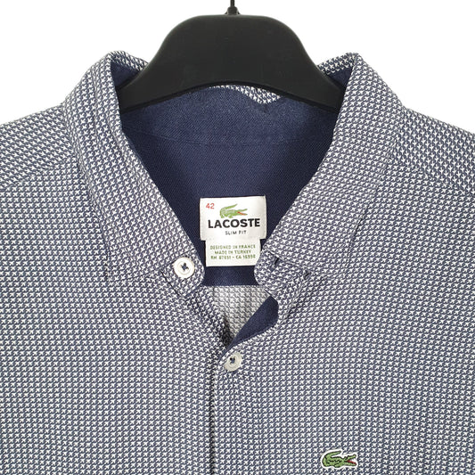 Mens Navy Lacoste Planes Long Sleeve Shirt
