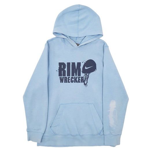 Mens Blue Nike Vintage 00s Basketball Hoodie Jumper