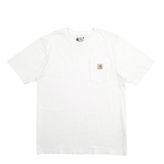 Mens White Carhartt Short Sleeve T Shirt