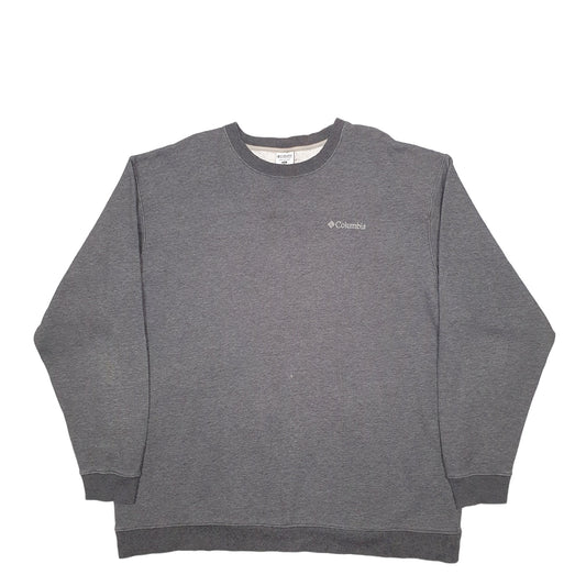 Mens Grey Columbia Crewneck Jumper